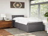 Box Spring Bed with Mattress Grey 80x200 cm Faux Leather 3286098