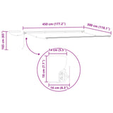 Electric Retractable Awning Blue and White 4.5 x 3 m 3421845