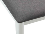 Dining Chair 2 pcs White and Grey Solid Rubberwood 42020397