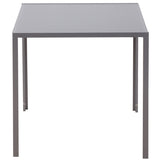 Modern Square Dining Table for 2-4 People, with Glass Top & Metal Legs for Dining Room, Living Room, T3398P342298