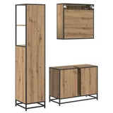 Bathroom Furniture Set 3 pcs Artisan Oak Engineered Wood 3402382