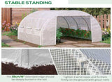 3 x 3 x 2 m Polytunnel Greenhouse with Roll-up Side Walls, Walk-in Grow House Tent with Steel Frame, T3398P318638