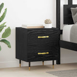 Bedside Cabinet Black Oak 40 x 35 x 47.5 cm Engineered Wood 881981