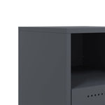 ZNTS Bedside Cabinets 2 pcs Anthracite 36x39x43.5 cm Steel 846709