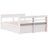Bed Frame without Mattress White 160x200 cm Solid Wood Pine 3307117