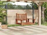 Garden Swing Chair with Metal Chains Brown Solid Wood Fir 4008975