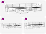 Outdoor Sofa Set 6 pcs Natural Solid Acacia Wood 3366442