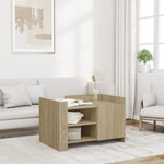 ZNTS Coffee Table Sonoma Oak 80x50x50 cm Engineered Wood 848355