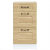 Kitchen Base Cabinet "Kalmar" High Gloss White Engineered Wood 854242