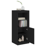 Sideboard Black Engineered wood, glass 41 x 37 x 100 cm Sideboard 836645
