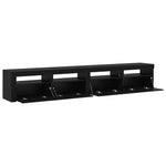 TV Cabinet Set 3 pcs Black oak 240 x 35 x 40 cm Engineered wood 3332522