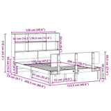 ZNTS Bookcase Bed without Mattress White 120x200cm Solid Wood Pine 3322665