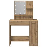 Dressing Table with LED Artisan Oak 86,5x35x136 cm 857024