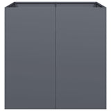 Planter Anthracite 80x80x80 cm Steel 860782