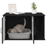 Cat House Black 85 x 55 x 50 cm Engineered Wood 8000735
