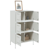 Highboard White 68x39x113 cm Steel 842963