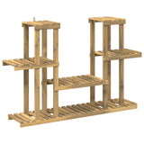 Plant Stand White 123 x 25 x 78.5 cm Solid Acacia Wood 903101