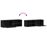 TV Cabinet Black Oak 120x34x37 cm Engineered Wood 862474