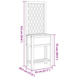Planter with Trellis and Shelf 55x29.5x152 cm Solid Wood Acacia 364898