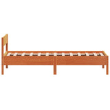 Bed Frame without Mattress Wax Brown 90x200 cm Solid Wood Pine 842765