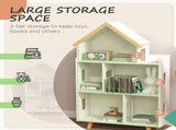 Three-Tier Toy Storage Shelf, Kids Bookcase, with Six Cubes, for Playroom, Bedroom - White T3398P379052