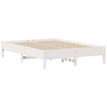 Bed Frame without Mattress White 140x190 cm Solid Wood Pine 3306160
