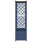 Raised Bed with Trellis and Roof Grey 203 x 40 x 138 cm PP 42032568