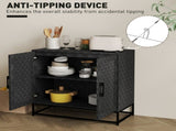 Modern Sideboard, Freestanding Sideboard Storage Cabinet with Adjustable Shelf and 2 Doors for T3398P342994
