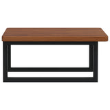 Basin Shelf Wall Mounted Steel and Solid Wood Oak 3302401