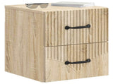 Wall-Mounted Bedside Cabinet 2 pcs Sonoma Oak 34.5 x 33 x 40 cm 898980