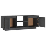 TV Cabinet Grey 110x30x40 cm Solid Pinewood 809902