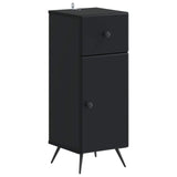 2 Piece Bathroom Cabinet Set BREDA Black Engineered Wood 3417721