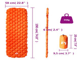 Inflating Camping Mattress 1-Person Orange 190x58x6 cm 4007114