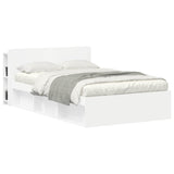 Headboard Cabinet White 135 x 18.5 x 80 cm Engineered Wood 8001201