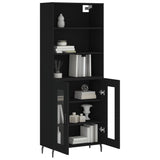 Highboard Black 69.5x34x180 cm Engineered Wood 3189334