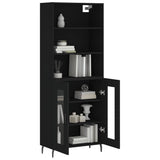 Highboard Black 69.5x34x180 cm Engineered Wood 3189334