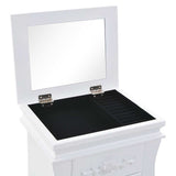 Free Standing Jewelery Cabinet White 246959