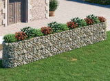 152037 Gabion Raised Bed Galvanised Iron 470x50x100 cm