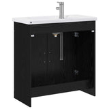 Bathroom Furniture Set Black Oak 81 x 40 x 84.5 cm 3404359