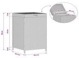 Outdoor Garbage Bin Black 40 x 40 x 80 cm Poly Rattan 42026888