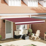Manual Retractable Awning Burgundy 400x300 cm 3215315