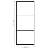 Shower walls Black 90 x 195 cm Glass and Aluminium 149149