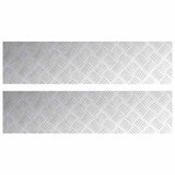 Stair Tread Rectangular 2 pcs Silver 100 x 25 cm Aluminium 4104281
