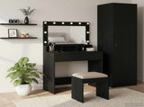 Dressing Table Black Oak 75.5 x 41 x 135 cm Engineered Wood 865110