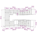 14 Piece Kitchen Cabinet Set "Lucca" White Engineered Wood 3314981