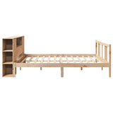 Bookcase Bed without Mattress 200x200cm Solid Wood Pine 3322289