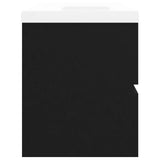 Sink Cabinet with Built-in Basin Black Engineered Wood 3071568