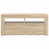 TV Cabinet with LED Lights Sonoma Oak 90x35x40 cm 804322