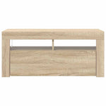 TV Cabinet with LED Lights Sonoma Oak 90x35x40 cm 804322