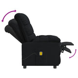 Massage Chair Black Fabric 289808